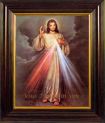Framed Divine Mercy Image